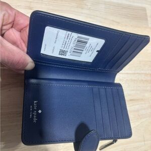 Kate Spade Blue Leather Card Wallet